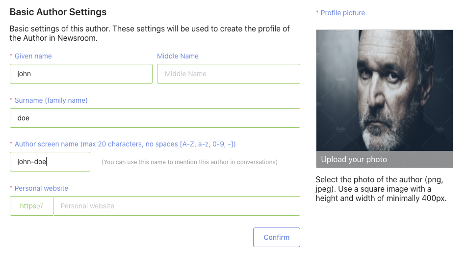 Newsroom tools for maintainers of listings